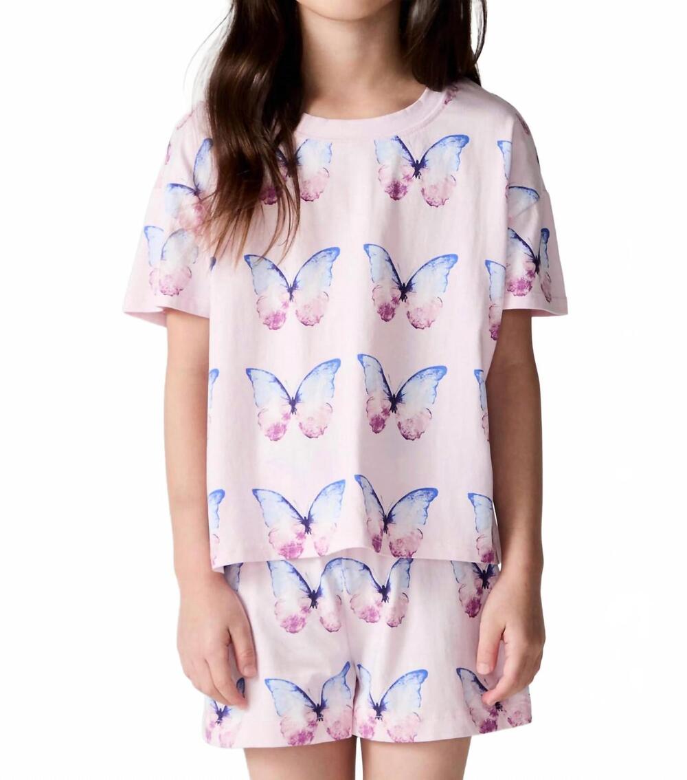 NEW CHASER flutter butterfly tee in pink